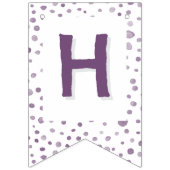 プラム紙吹雪水彩ドット文房旗 バンティングフラッグ (第2の旗)