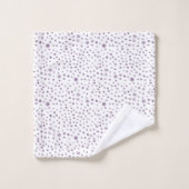 プラム紙吹雪水彩ドット バスタオルセット (ウォッシュタオル)