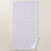 プラム紙吹雪水彩ドット ビーチタオル (正面)