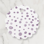 プラム紙吹雪水色ドットメッセージカード フェイバータグ (裏面)