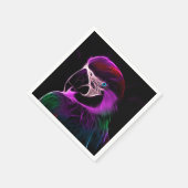 プラム素晴らしグローパロット スタンダードカクテルナプキン (角)