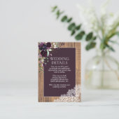 プラム素朴パープルフローラレースウッド詳細 エンクロージャーカード (スタンド正面)