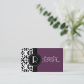 プラム紫色の財産のダマスク織のお母さんのテレホンカード/ コーリングカード (スタンド正面)