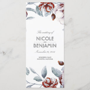 プラム紫色のBohoの水彩画の花柄プログラム プログラム