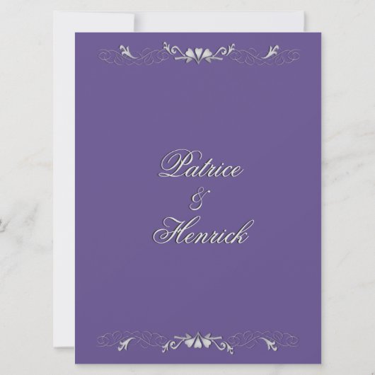 プラム結婚の 招待状 (裏面)