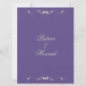 プラム結婚の 招待状 (裏面)