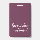 プラム縦型ストライプホームスクール学生IDバッジ バッジ (裏面)