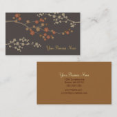 プラム花のカスタムな名刺の灰色 名刺 (正面/裏面)