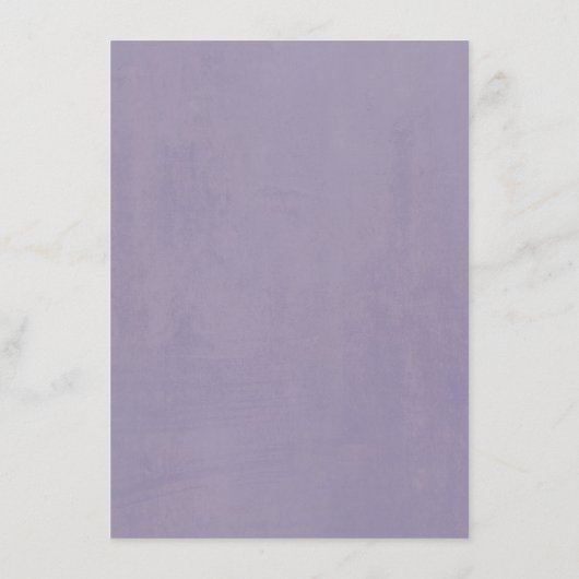 プラム薄紫とマウヴ結婚のインフォメーションゲスト エンクロージャーカード (裏面)
