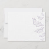 プラム蝶取引状 ノートカード (裏面)