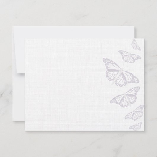 プラム蝶取引状 ノートカード (裏面)