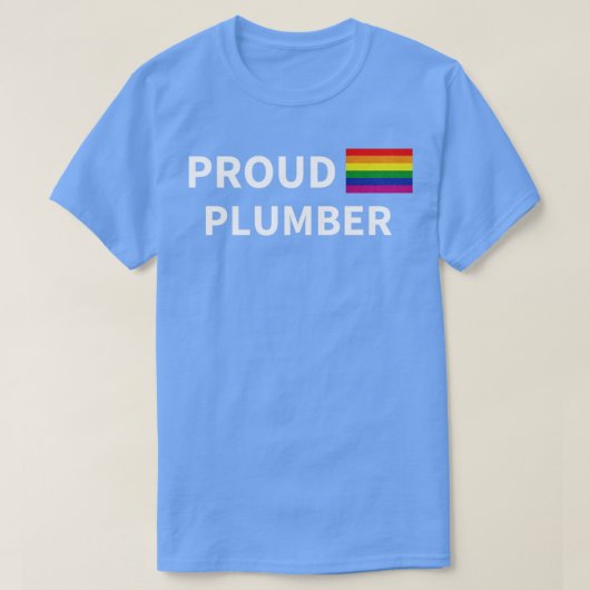 プラム誇りを持ったーLGBTレインボー Tシャツ (デザイン正面)