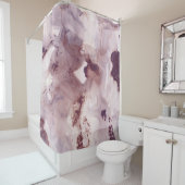 プラム赤面インクマーブルグラム#1 #wall #decor #art シャワーカーテン (インサイチュ)