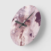 プラム赤面インクマーブルグラム#1 #wall #decor #art ラウンド壁時計 (傾斜)