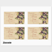 プラム込み合いか缶詰になること 長方形シール (シート)