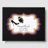 プラム金ゴールドとブラックサッカー結婚をテーマにした2 ゲストブック (正面)