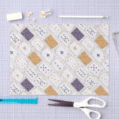 プラム金ゴールド白トランプ 薄葉紙 (クラフト)