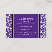 プラム黒いダマスク織のレトロのお母さんのテレホンカード コーリングカード (裏面)