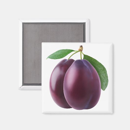 プラム2個 マグネット (正面/裏面)