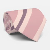 プラム、ほこりっぽいピンクと桃のストライプ ネクタイ (ロール)