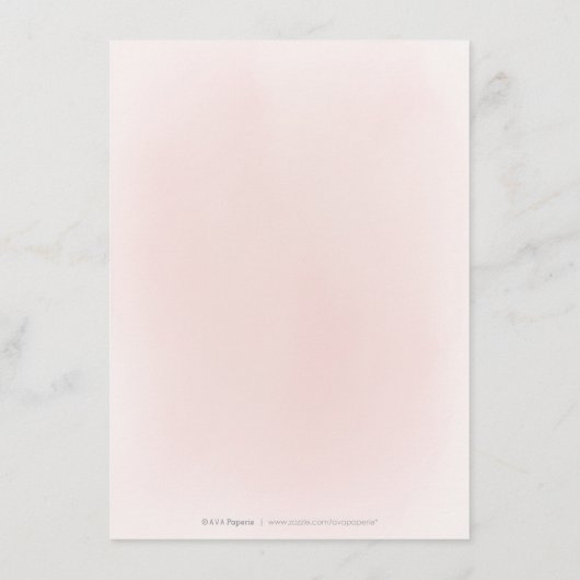 プラム&ほこりっぽいピンクのフローラボホ結婚の詳細 エンクロージャーカード (裏面)