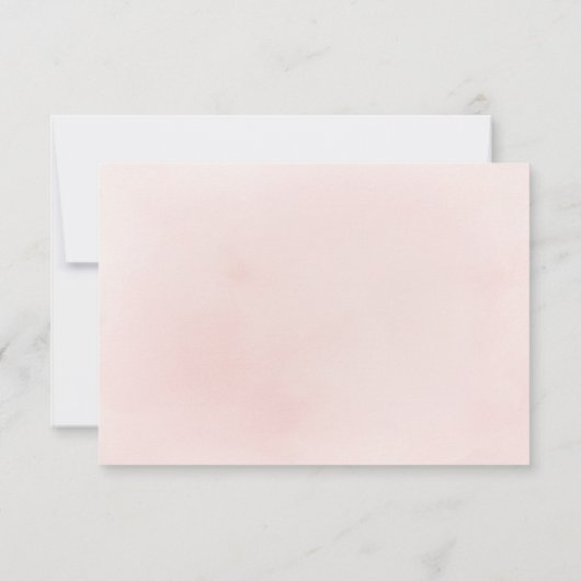 プラム&ほこりっぽいピンク素朴なボホフローラ感謝していユー サンキューカード (裏面)