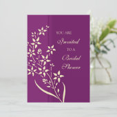 プラム&イエローブライダルシャワー招待状 招待状 (スタンド正面)