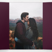 『プラム·ウッド·カントリー·レース·オール·イン·結婚ワンズ』 三つ折り招待状 (内部中)