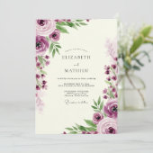 プラム エンチャンティング ロマンチック ウェディング 招待状 (スタンド正面)