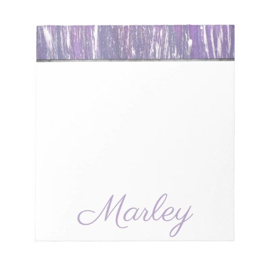 プラム・オフィス |紫銀色の（ばちゃばちゃ）跳ねる ノートパッド (正面)