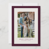 プラム·ク千鳥格子のリスマス·フォトカード シーズンカード (正面)