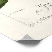 プラム（サクラ）果実水絵画色 ポスター (角)