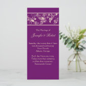 プラム&シャンパンフローラスクロール結婚式 プログラム (スタンド正面)