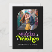 プラム＆チャートリューズ モダン レトロ クリスマス フォト (正面)