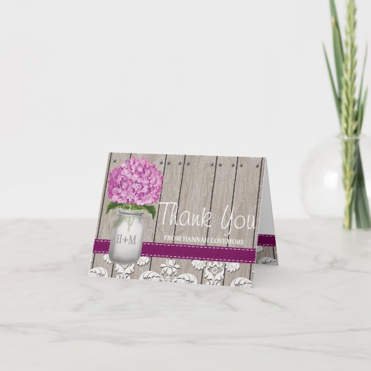 プラム ハイドレンジア モノグラム メイソンジャー 感謝 (正面)