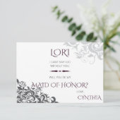 プラム バロック シャンデリア ウェディング パーティーのお問い合わせ 招待状 (スタンド正面)