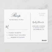 プラム・パープル・ピーチフローラリースRSVPポストカード ポストカード (裏面)