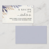 プラム フォール サマー ラベンダー セージ ブライダル シャワー エンクロージャーカード (正面/裏面)