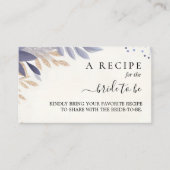 プラム フォール サマー ラベンダー セージ ブライダル シャワー エンクロージャーカード (正面)