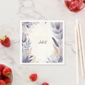 プラム フォール サマー ラベンダー セージ ブライダル シャワー スタンダードカクテルナプキン (インサイチュ)