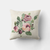 プラム&マウヴバラアイボリー装飾用クッション クッション (裏面)