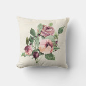 プラム&マウヴバラアイボリー装飾用クッション クッション (正面)