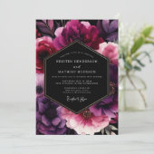 プラム・ムーディ・ノクターン・ウェディング 招待状 (スタンド正面)