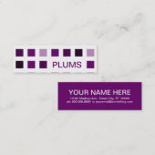 プラム(モダンな正方形) スキニー名刺 (正面/裏面)