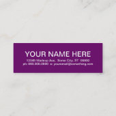 プラム(モダンな正方形) スキニー名刺 (裏面)