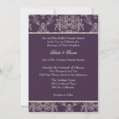 プラム+ライトクリームレース 招待状 (裏面)