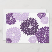 プラム＆ライラックパープルの結婚式またはベビーシャワーの招待状 招待状 (裏面)
