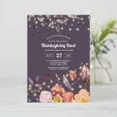 プラム |文字列ライト |フローラ感謝祭ディナー 招待状 (スタンド正面)