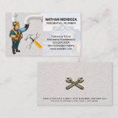 プラム |詰まったパイプ |レンチ名刺 名刺 (正面/裏面)