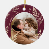 プラム | Winter Laurel写真 セラミックオーナメント (正面)